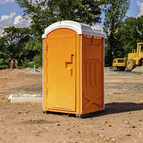 how often are the portable restrooms cleaned and serviced during a rental period in Earth TX